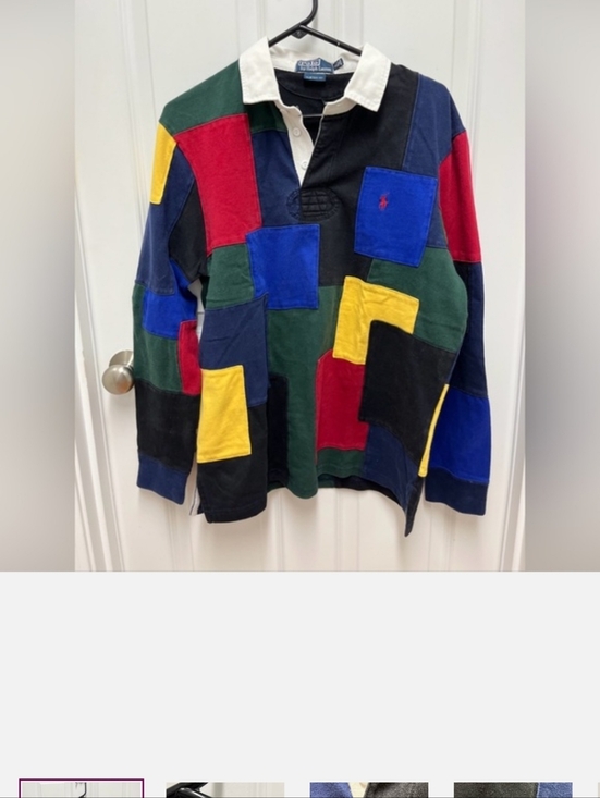 Polo Ralph Lauren Other - Vintage Ralph Lauren Polo Patchwork Rugby Shirt Large